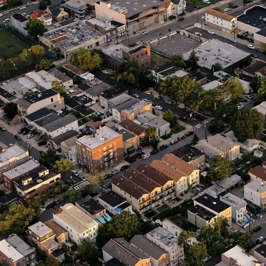 City seen from the air