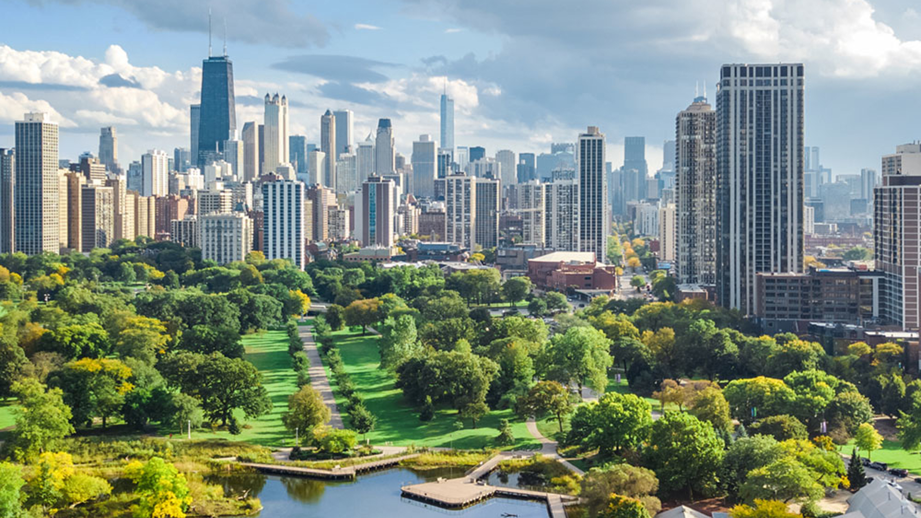 Aerial shot of Chicago