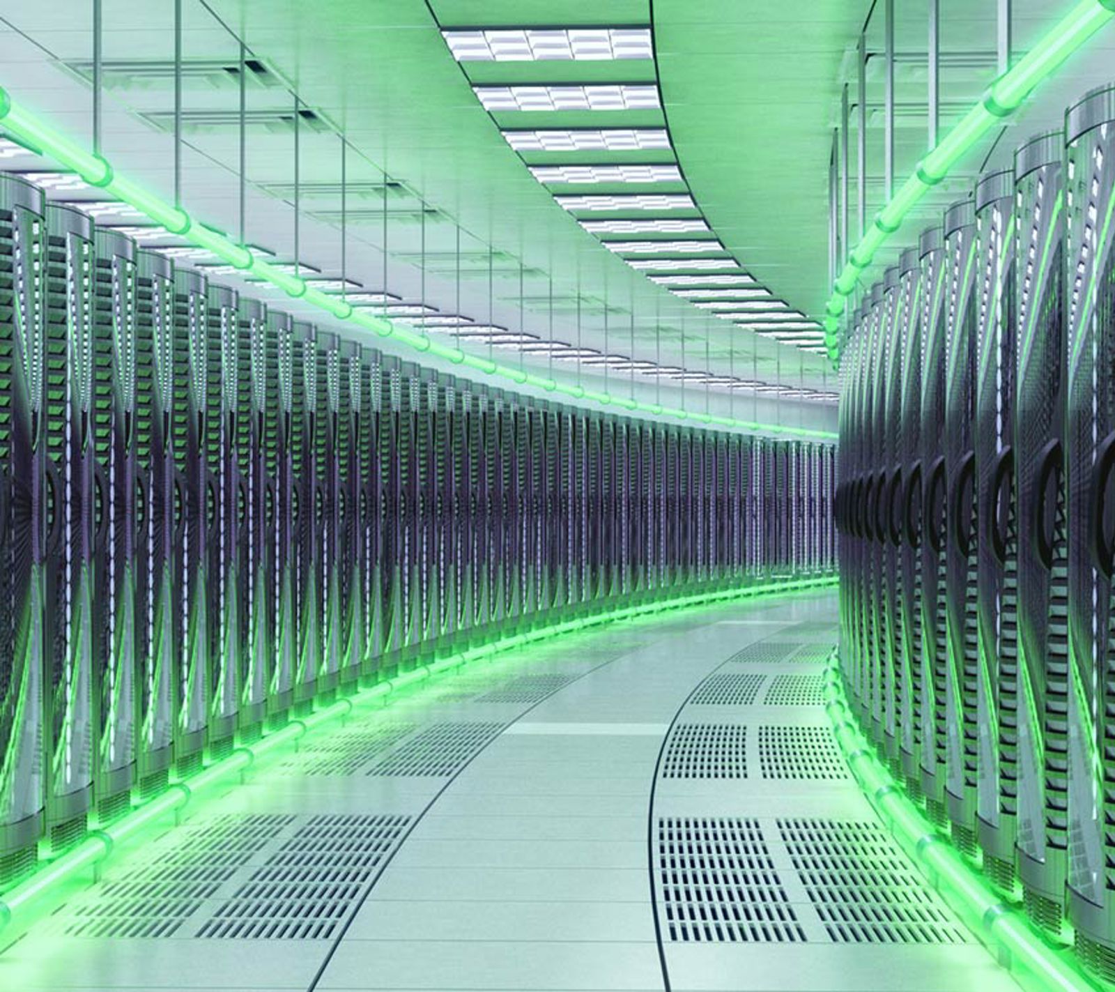 Rows of data centres