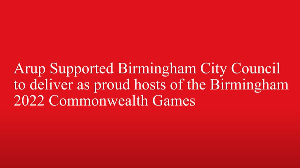 Arup BCC partnership for 2022 Commonwealth Games video still