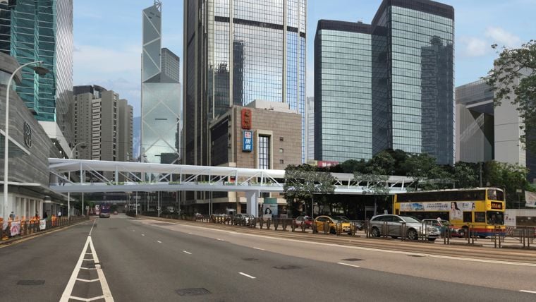 CGI image of Queensway footbridge Hong Kong