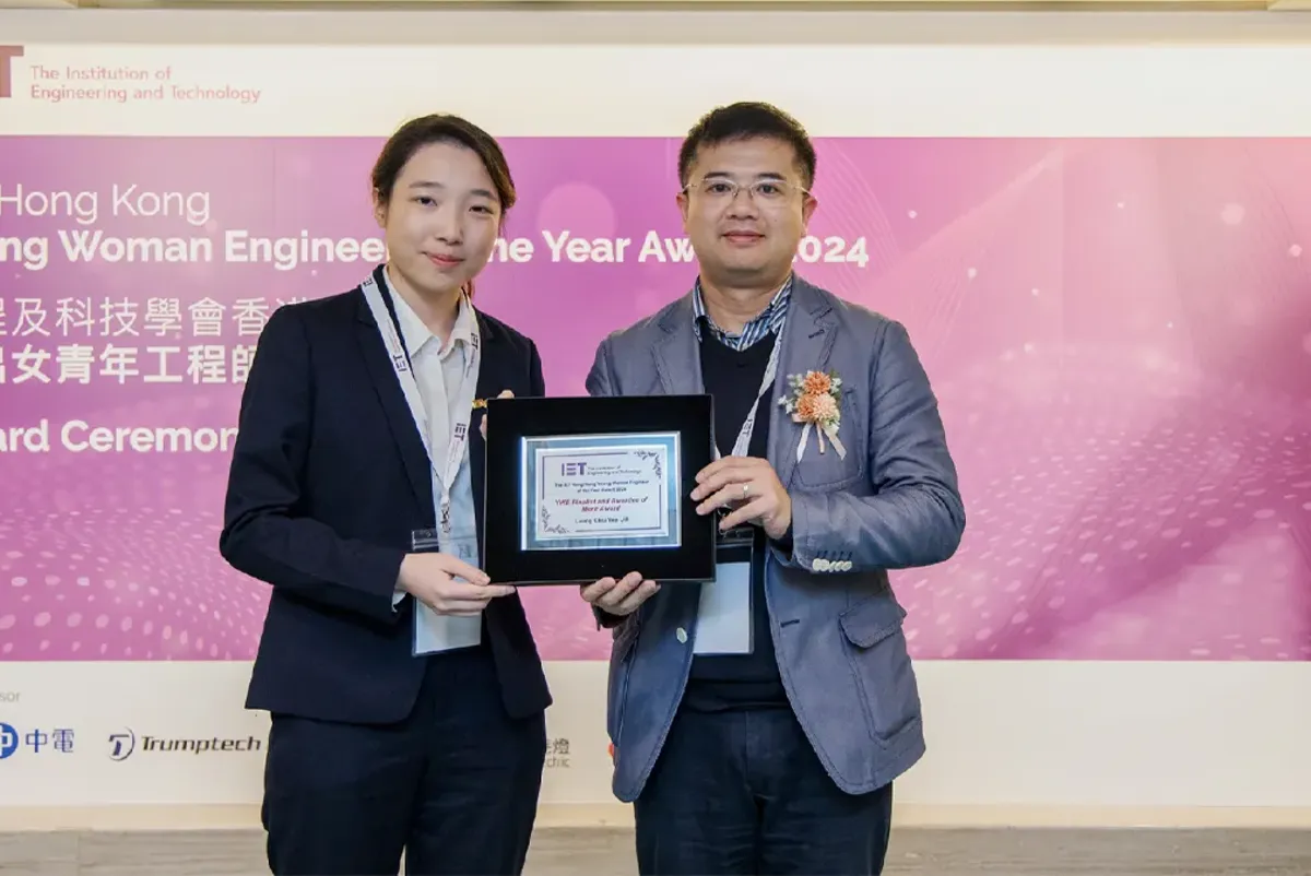 Jill Leung honoured at IET Hong Kong Young Woman Engineer of the Year Award