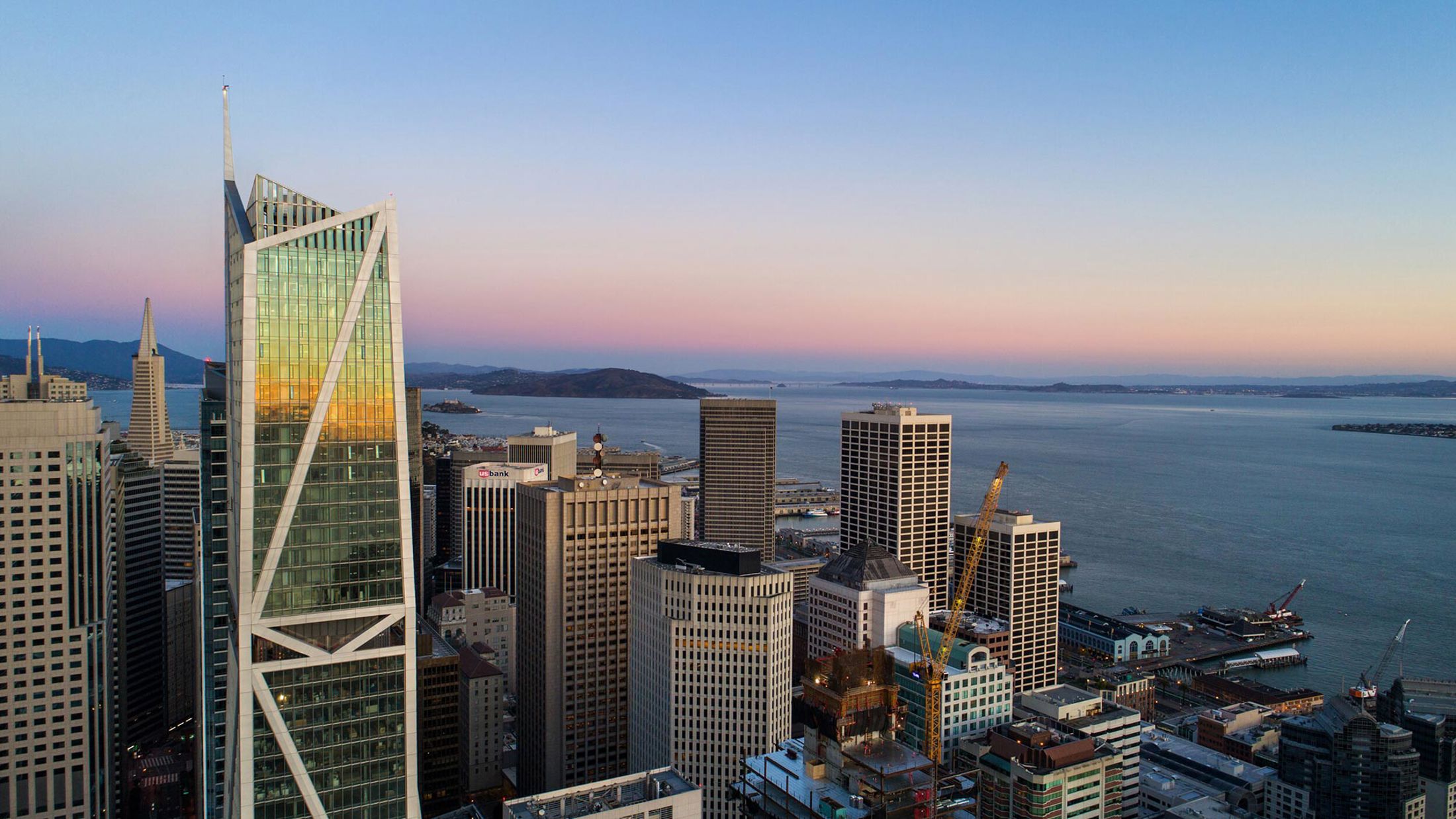 181 Fremont Tower at twilight.