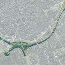 Computer generated image of Antwerp Ring Road