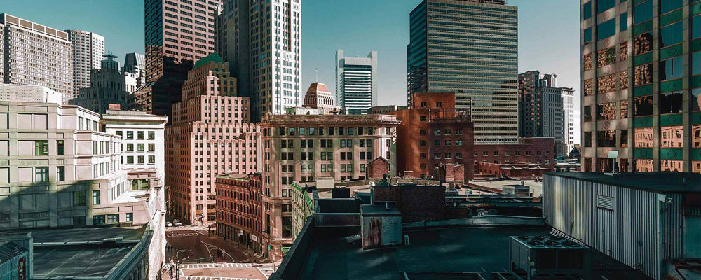 High rise buildings in downtown Boston