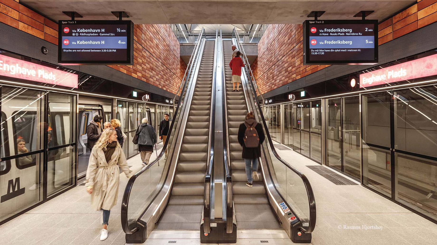 Inside a Cityringen station