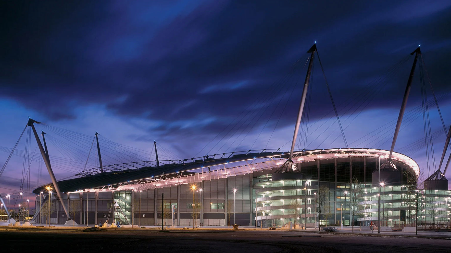 Etihad Stadium at night