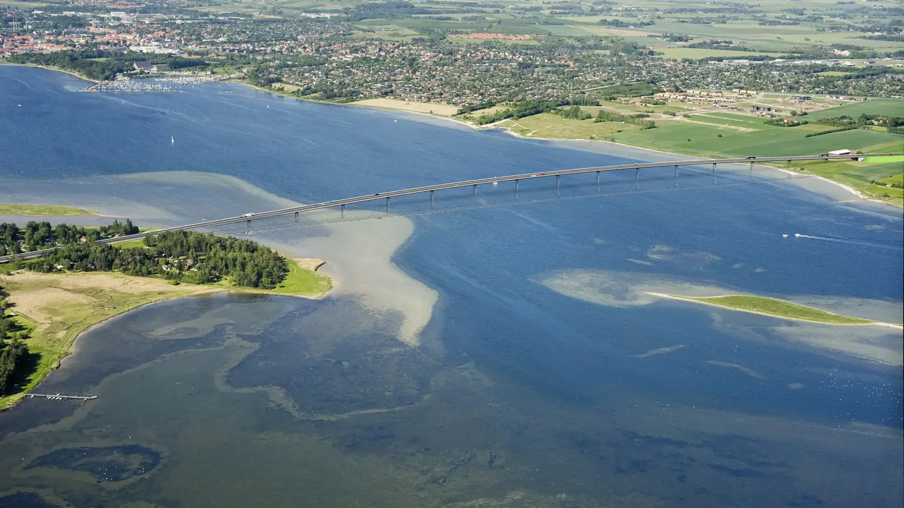 Aerial view of the Fjord Link Frederikssund