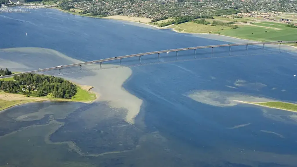 Aerial view of the Fjord Link Frederikssund