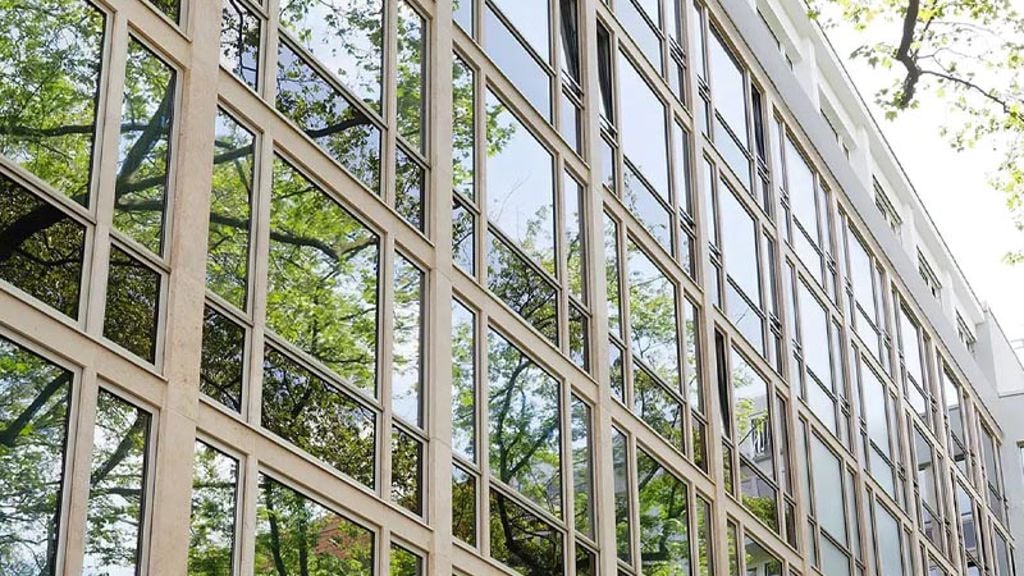 Glass facade of Haus Neumarkt