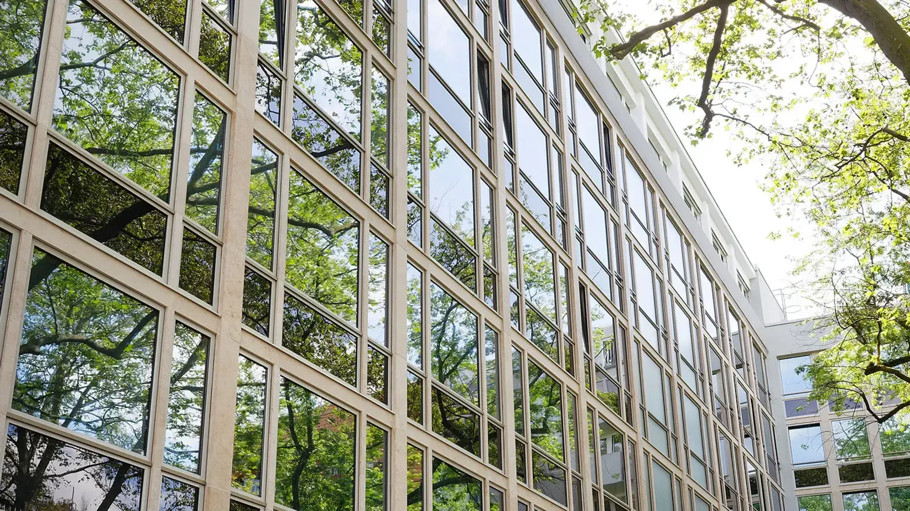 Glass facade of Haus Neumarkt