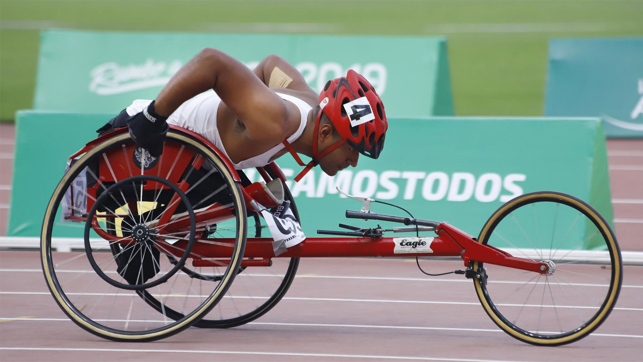 Para-athlete in training