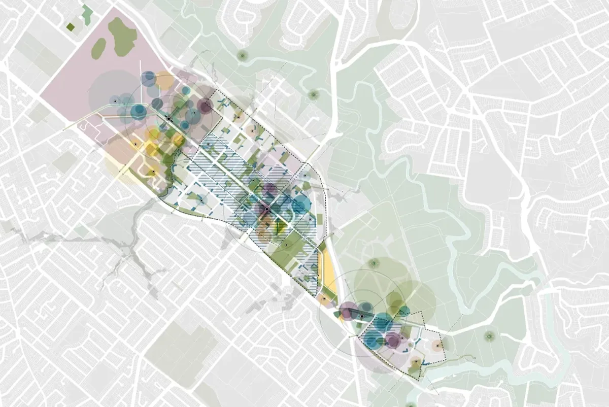 Map of a land use framework