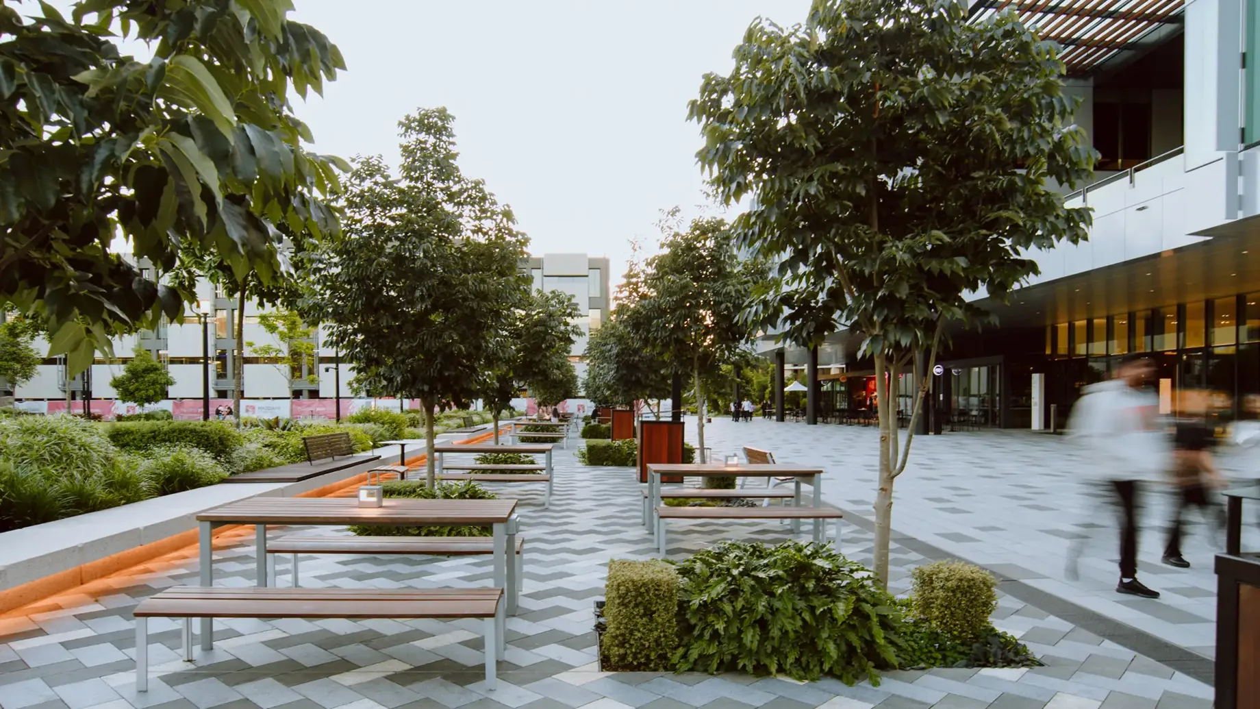 Central courtyard at Macquarie University