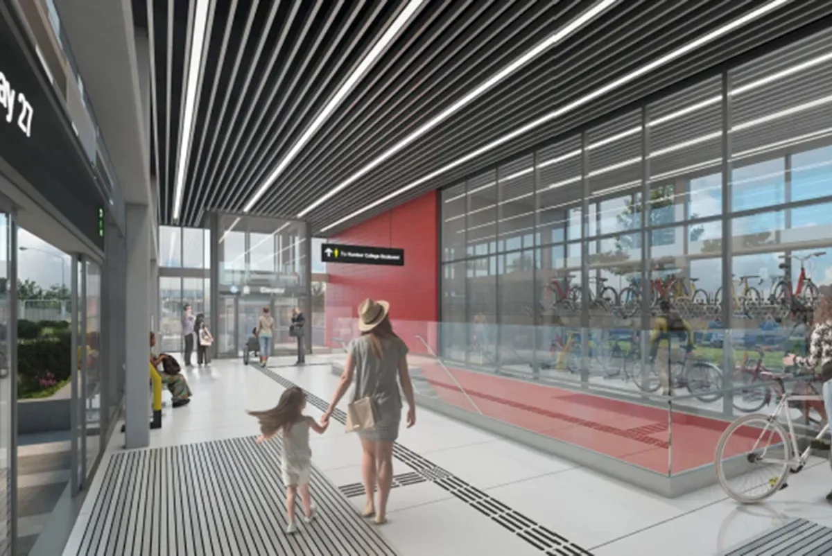 CGI of Metrolinx Finch West Light Rail Transit. Credit: Mosaic Transit Group