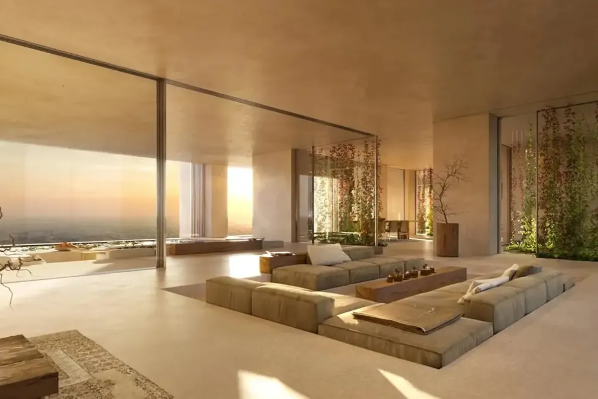 Impression of room within the Muraba Veil skyscraper