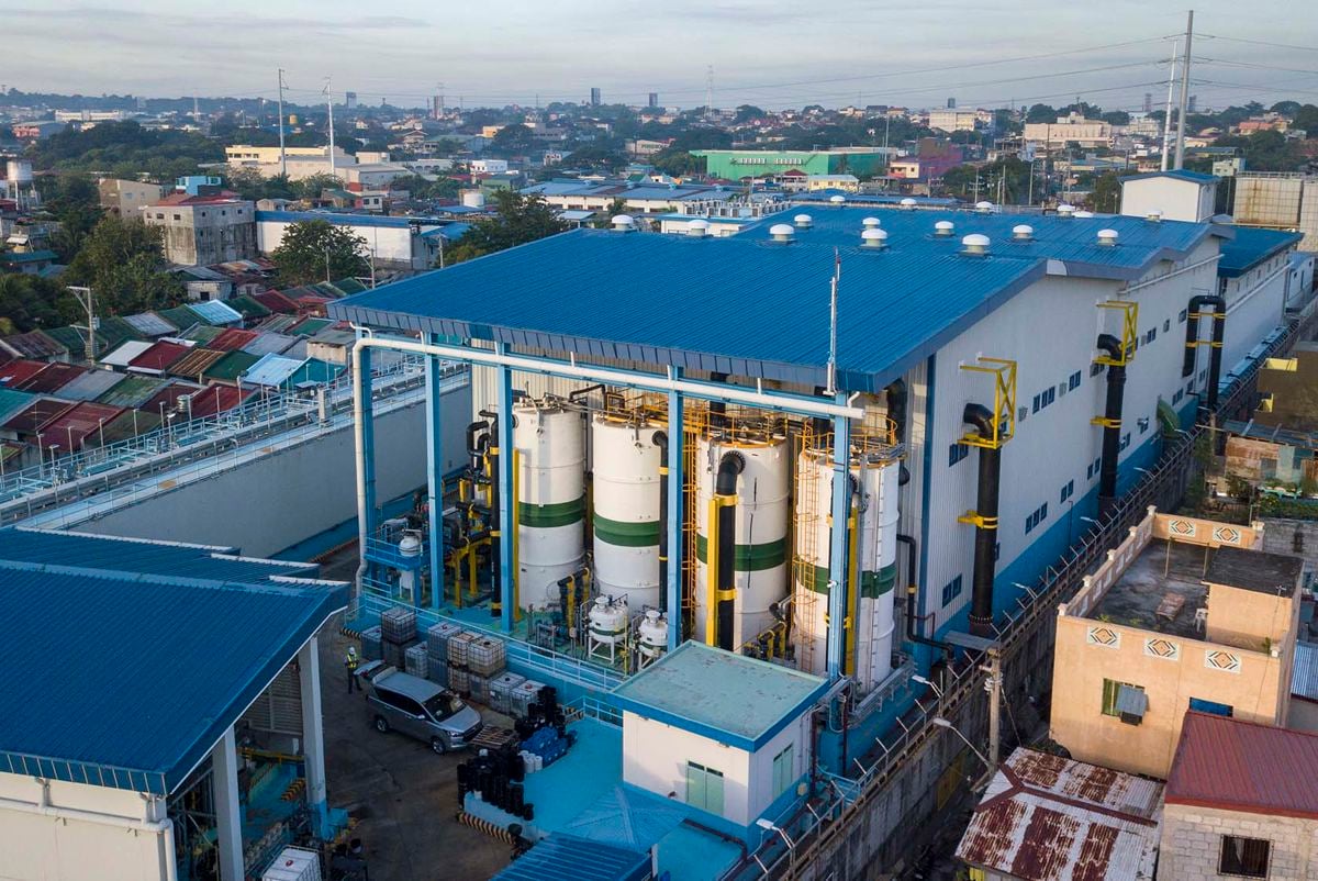 Aerial view of Putatan Water Treatment Plant 2. Credit: Photosynthesis Inc.