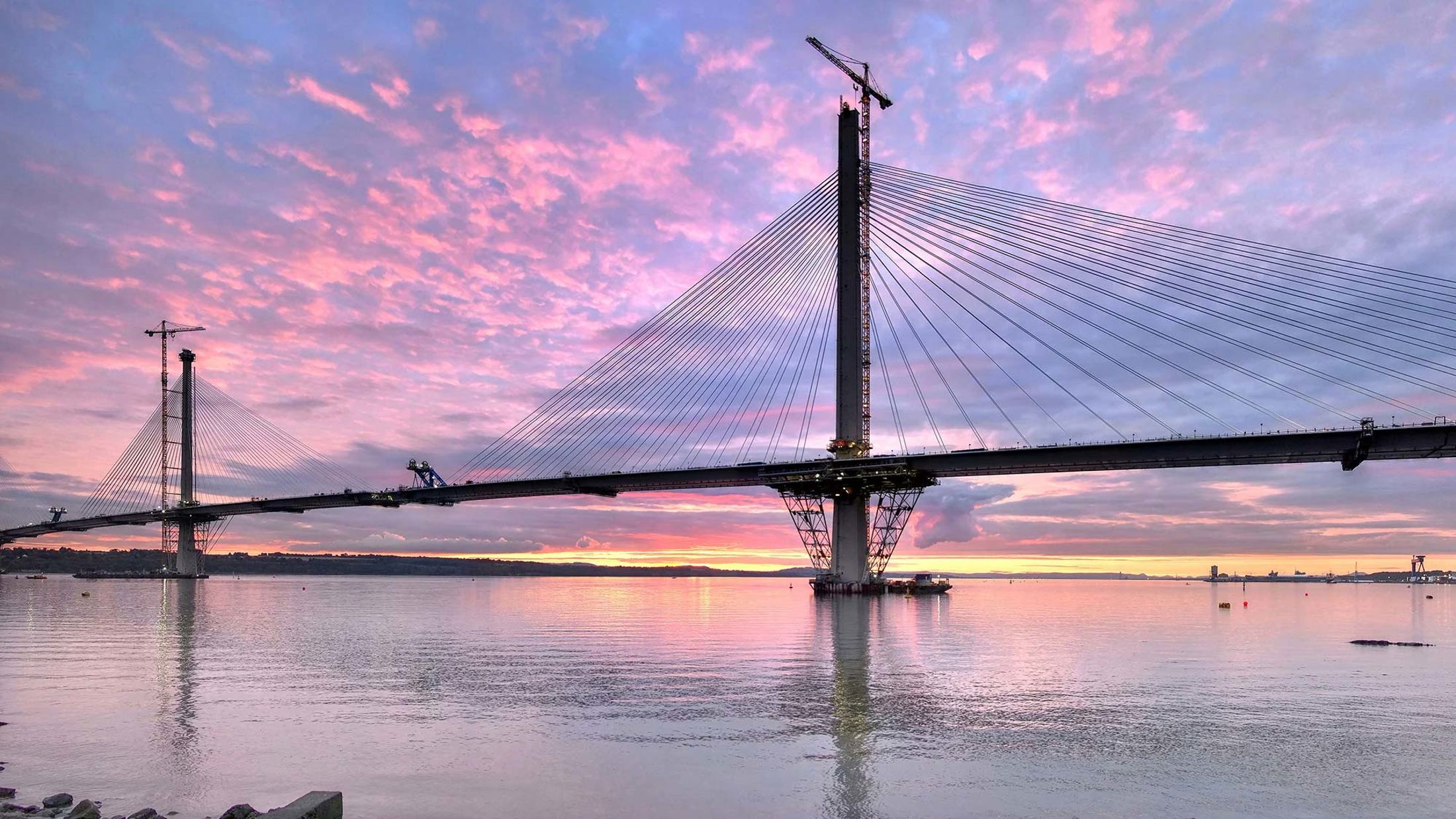 Queensferry Crossing under construction