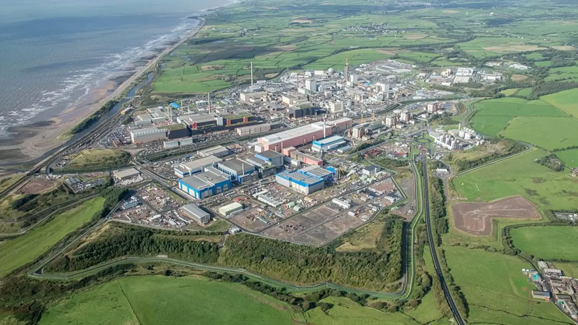 Aerial view of the Sellafield site in Cumbria, UK