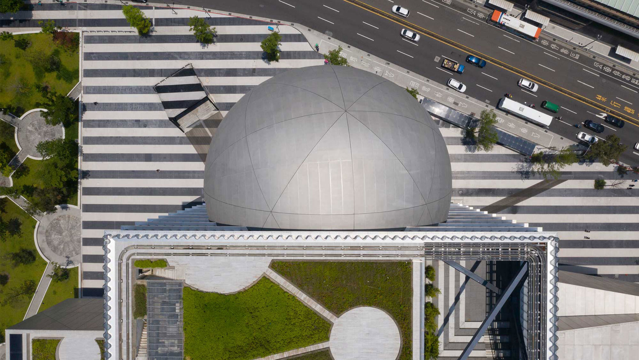 Aerial view of Taipei Peforming Arts Centre