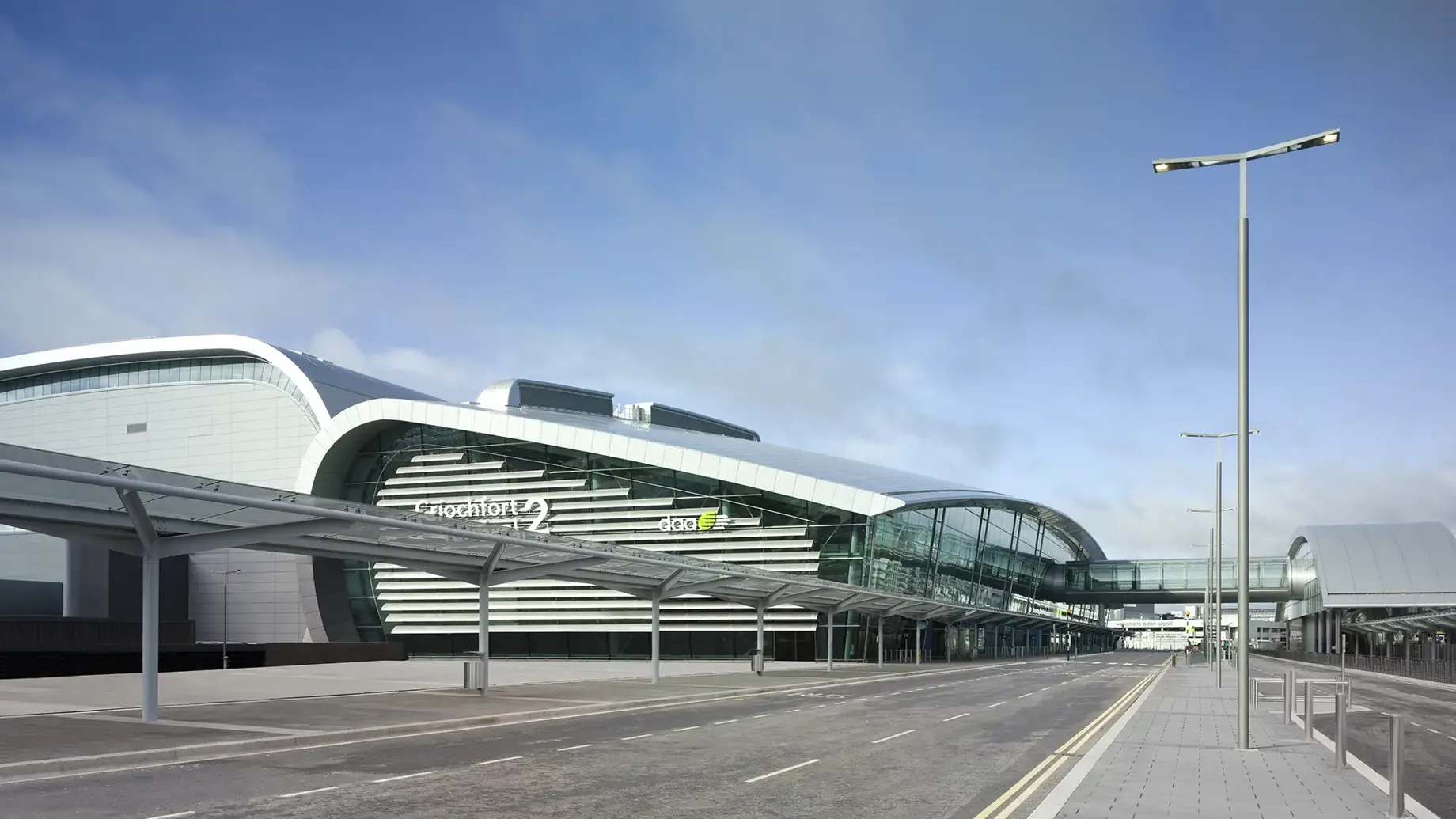 Approach road to Terminal 2 Dublin Airport