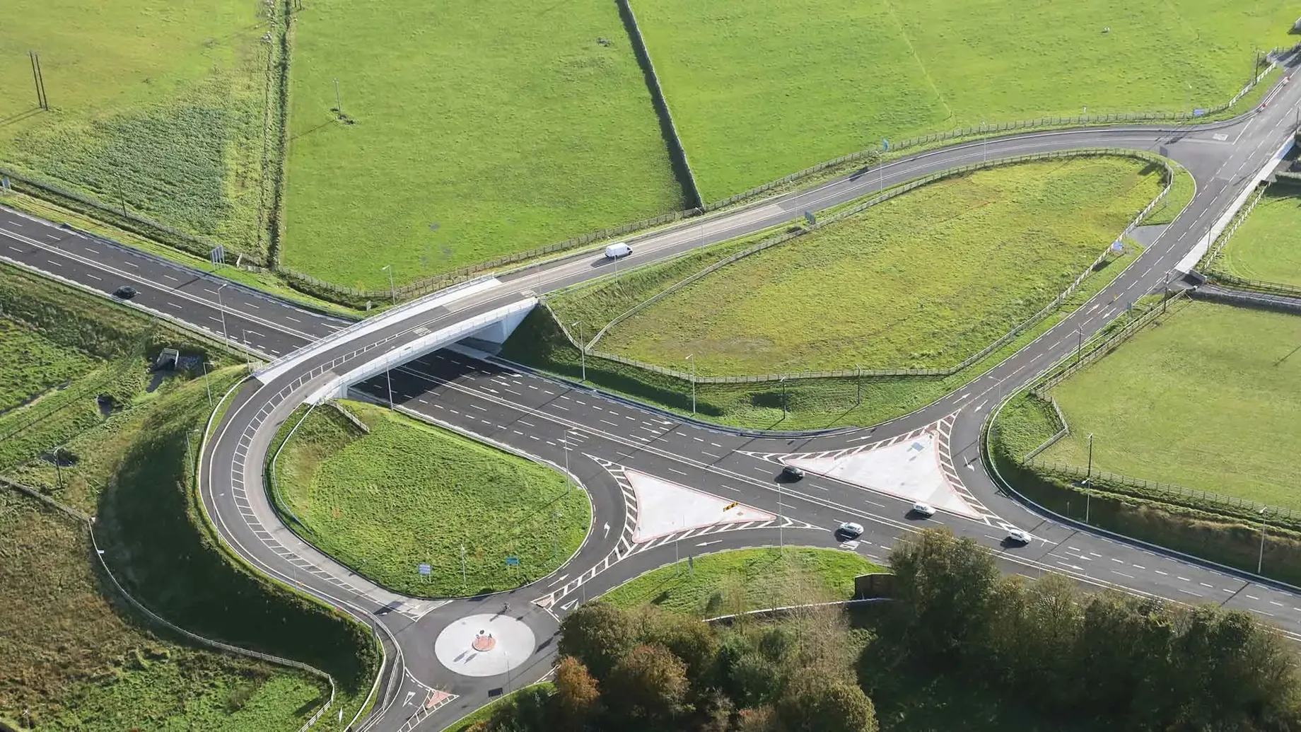 Road junction in Ireland