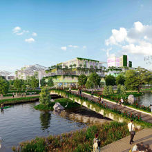 Render of the Yishun district masterplan