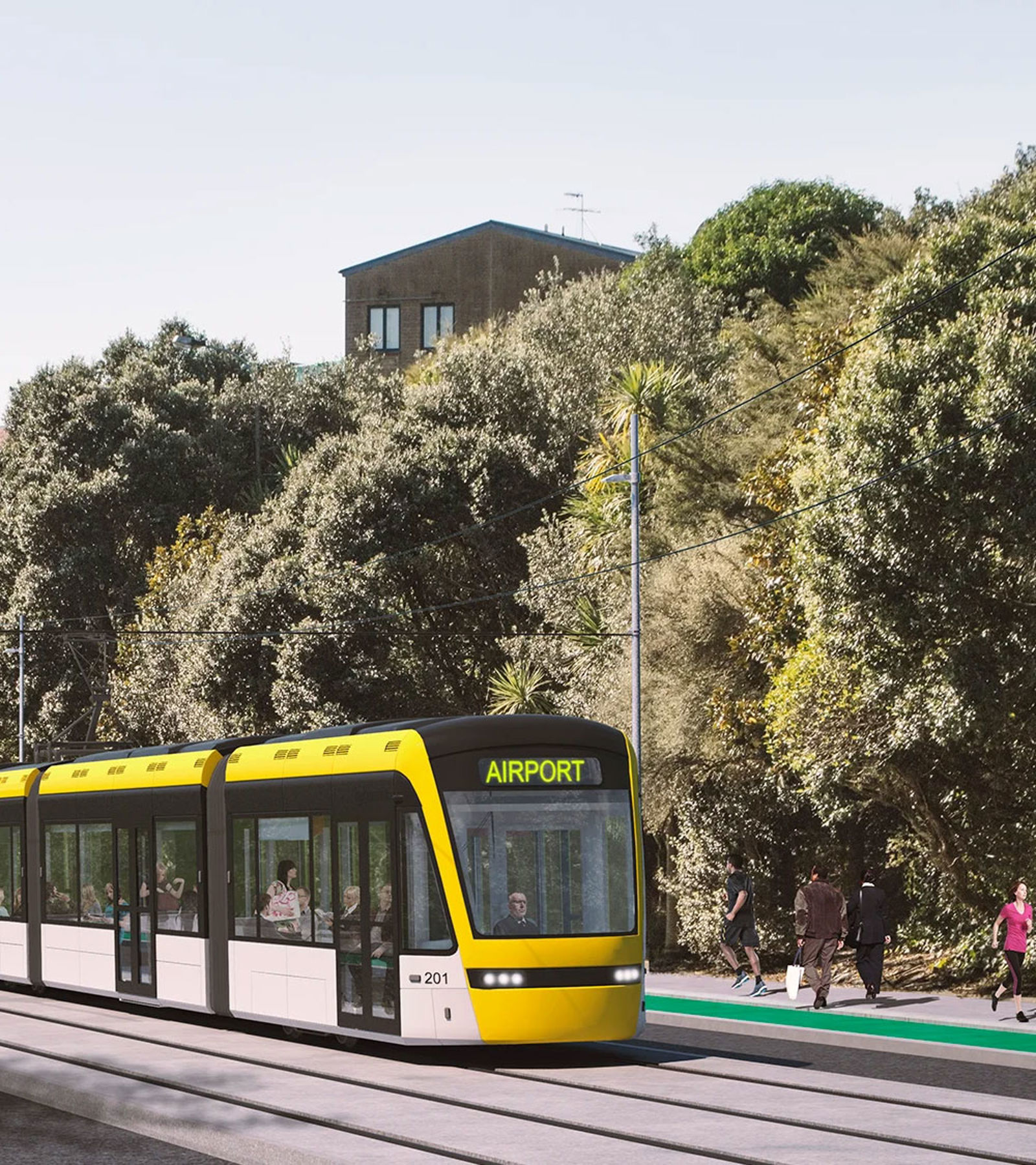 Auckland light rail render