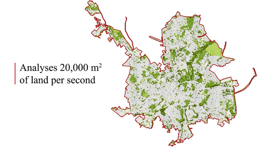 Terrain analyses 20,000m2 of land per second