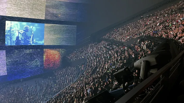 People attending an event at Las Vegas venue The Sphere
