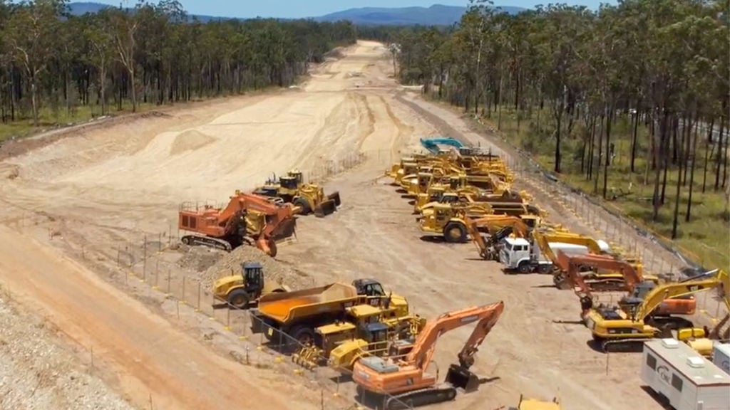 Major Roads Project Victoria - preparing a road for construction